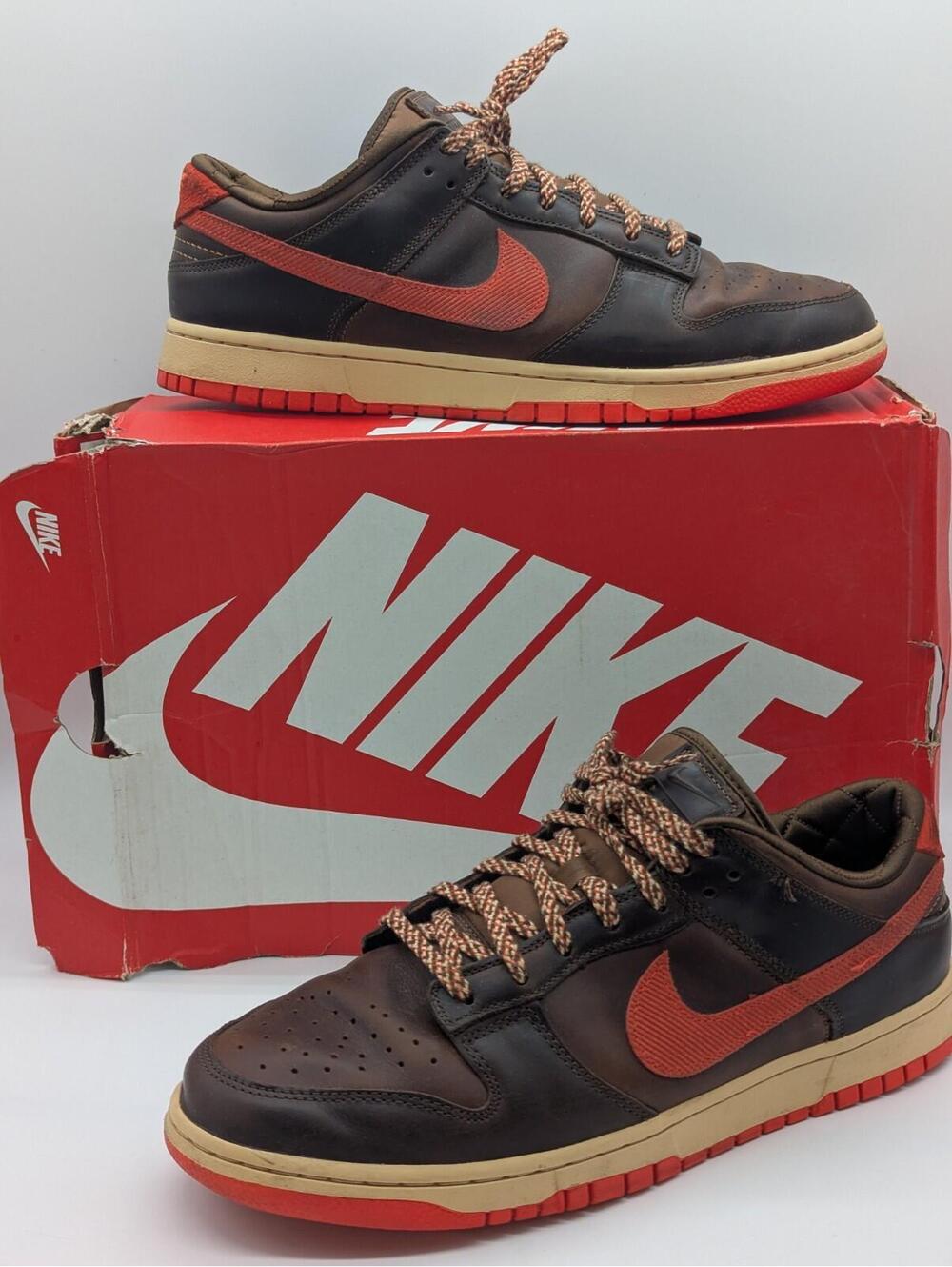 Nike Dunk Low Light British Brown Crimson Corduroy HQ3448-262 Mens Size 13